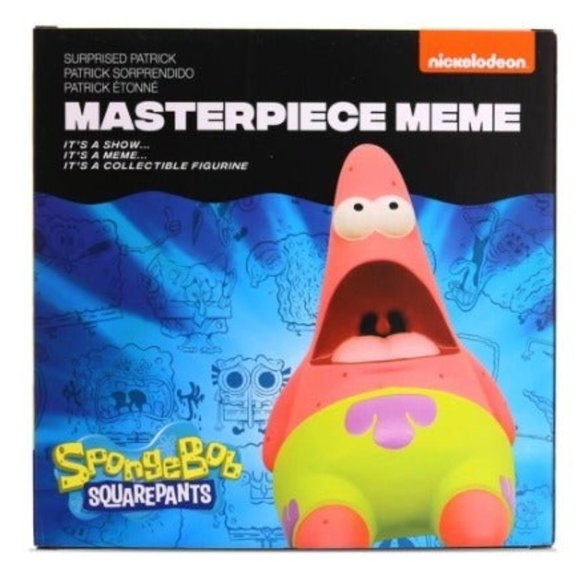 SPONGEBOB SQUAREPANTS Masterpiece Memes 8” Vinyl Figure, Surprised Patrick - Picture 4 of 4